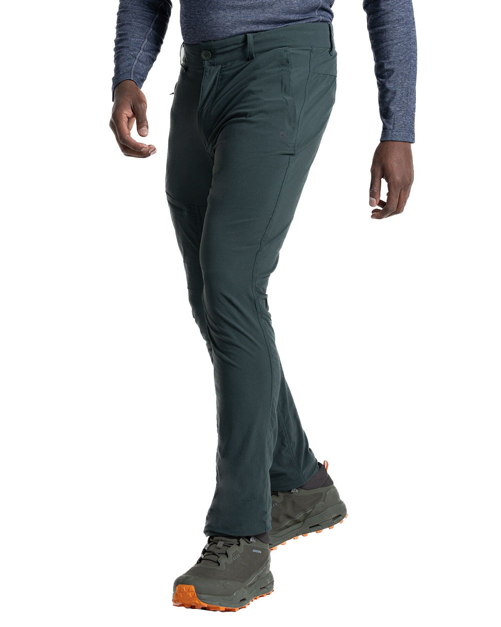 Spruce Green Coloured Craghoppers Mens NosiLife Pro Active Trousers On A White Background 
