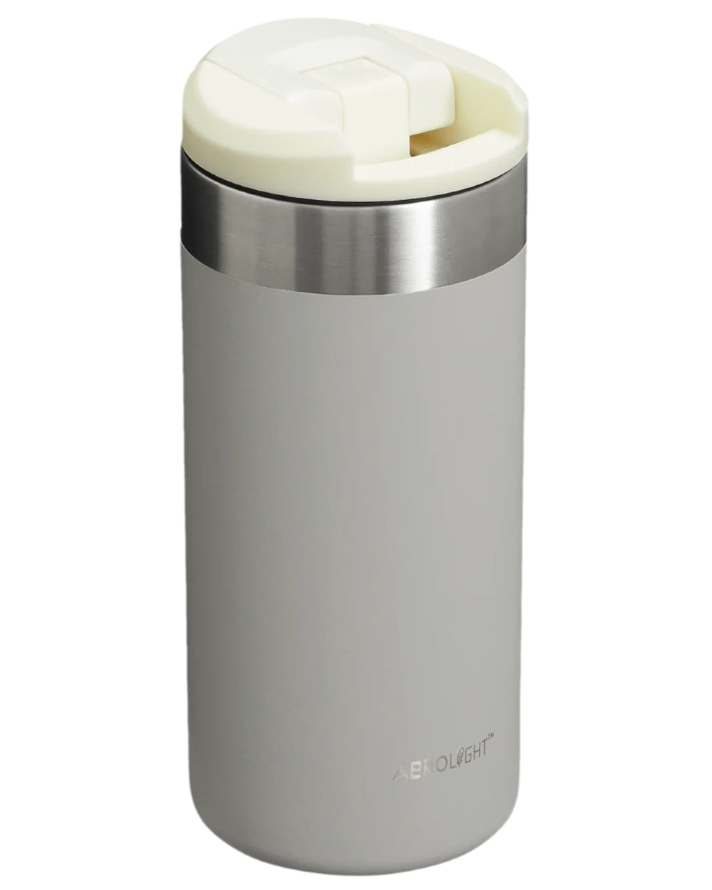 Ash Coloured Stanley AeroLight Transit Mug 0.35L on white background 