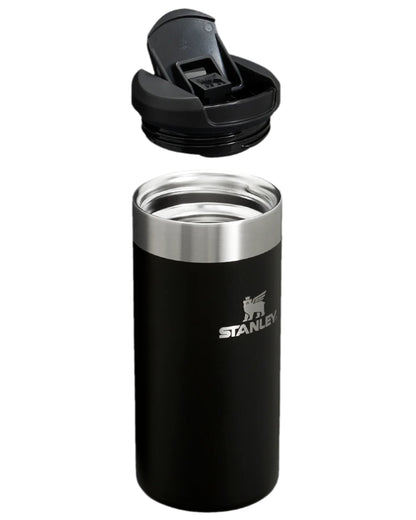 Black Coloured Stanley AeroLight Transit Mug 0.35L on white background 