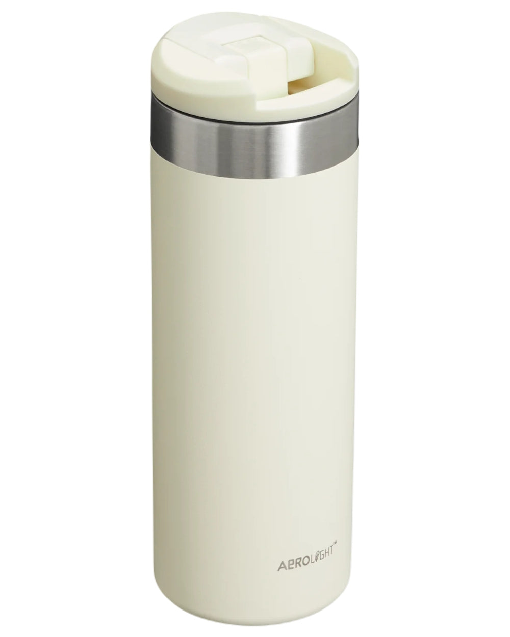 Cream Gloss coloured Stanley AeroLight Transit Mug 0.47L on white background 