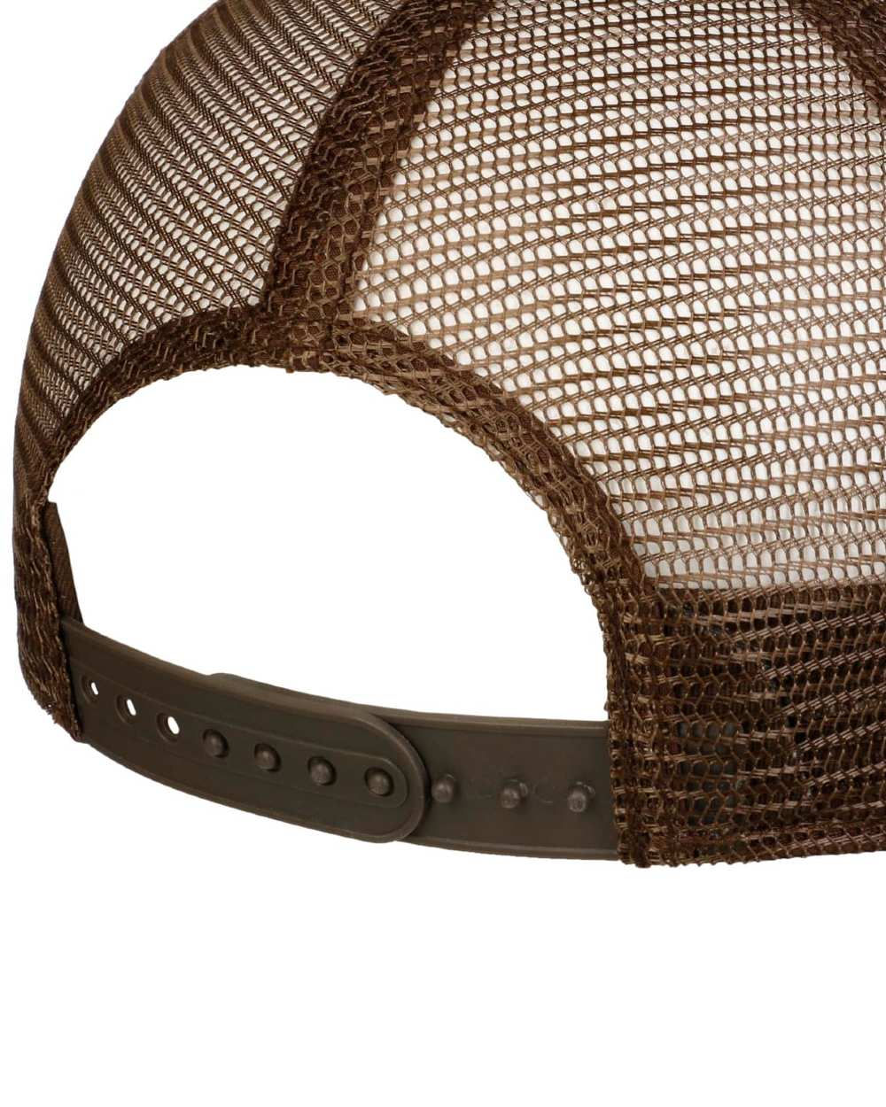 Brown White Stetson American Heritage Brown White Trucker Cap on white background 
