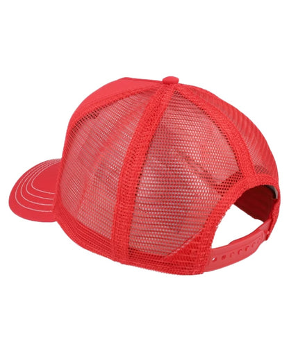 Fire Red coloured Stetson American Heritage Fire Red Classic Trucker Cap on white background 