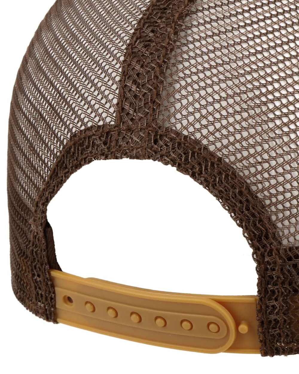 Caramel Green coloured Stetson American Heritage Lumberjack Trucker Cap on white background 