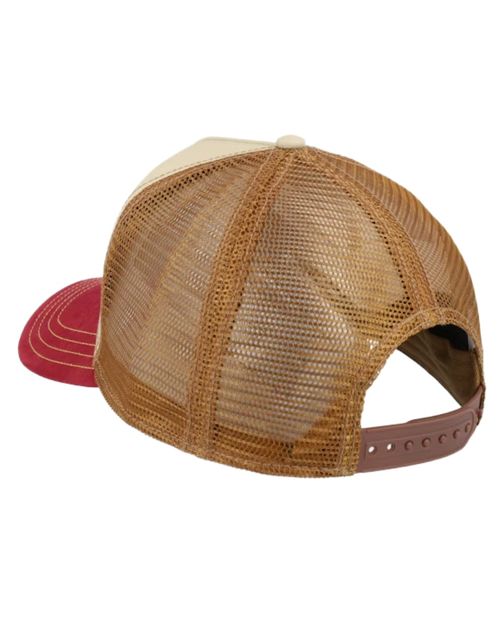 Wine Beige coloured Stetson American Heritage Rodeo Trucker Cap on white background 