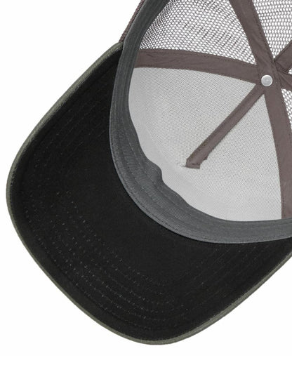 Green White coloured Stetson American Heritage Sun Trucker Cap on white background 