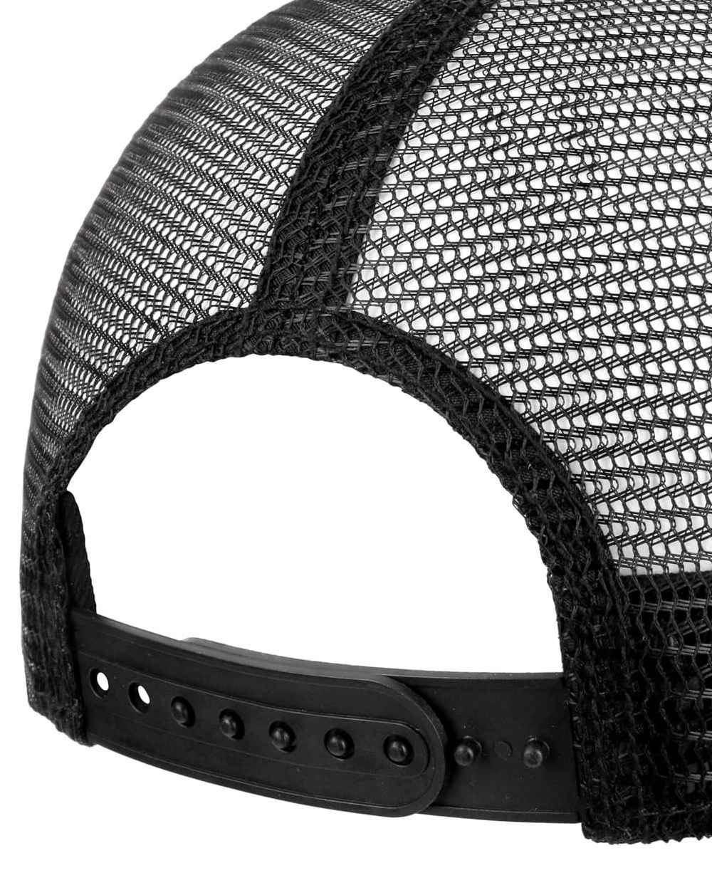 Grey Black coloured Stetson Black Highway Trucker Cap on white background 