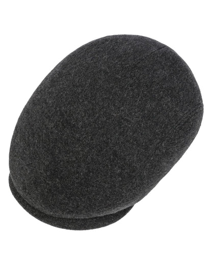 Anthracite Melange Coloured Stetson Cashmere Wool Driver Cap On A White Background 