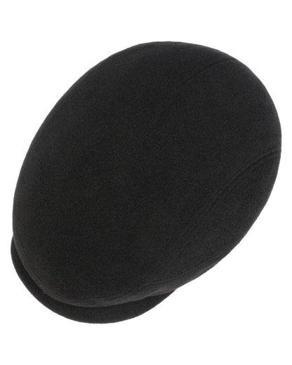 Black Coloured Stetson Cashmere Wool Driver Cap On A White Background 