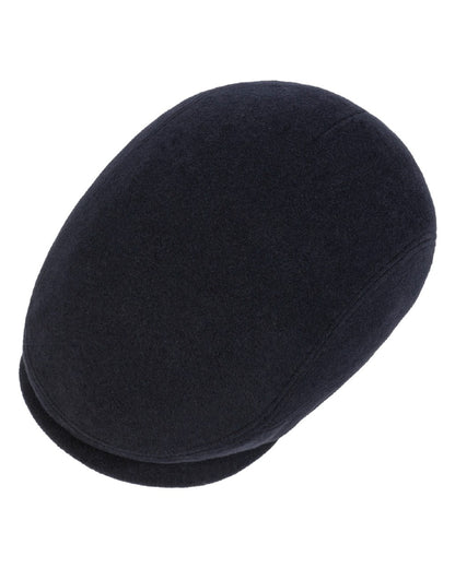 Navy coloured Stetson Cashmere Wool Driver Cap on white background 