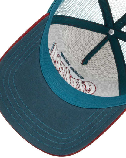 Wine Off White coloured Stetson One For All Trucker Cap on white background 