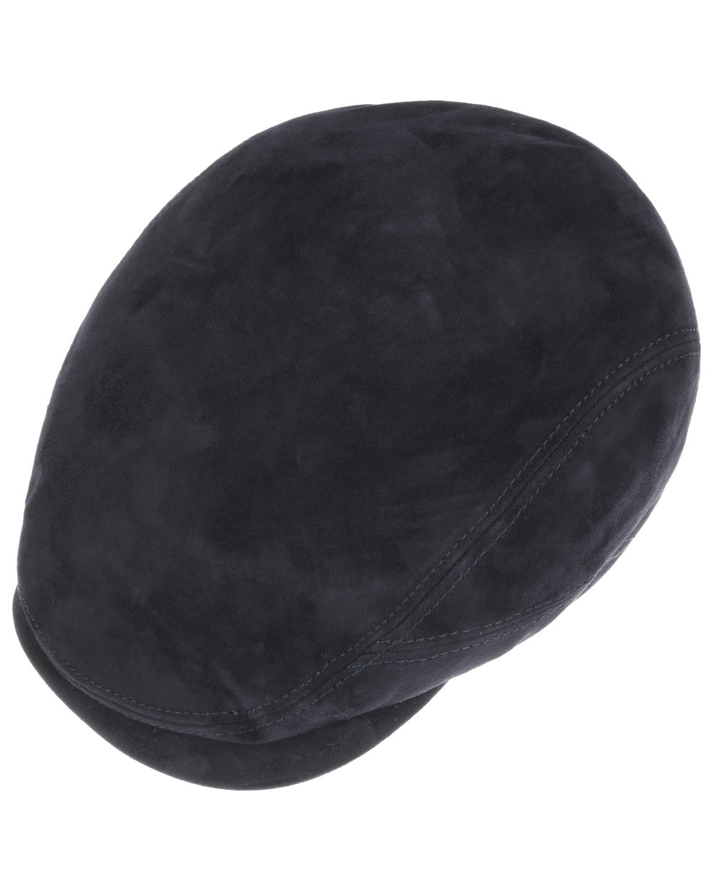 Dark Navy coloured Stetson Driver Goat Suede Cap on white background 