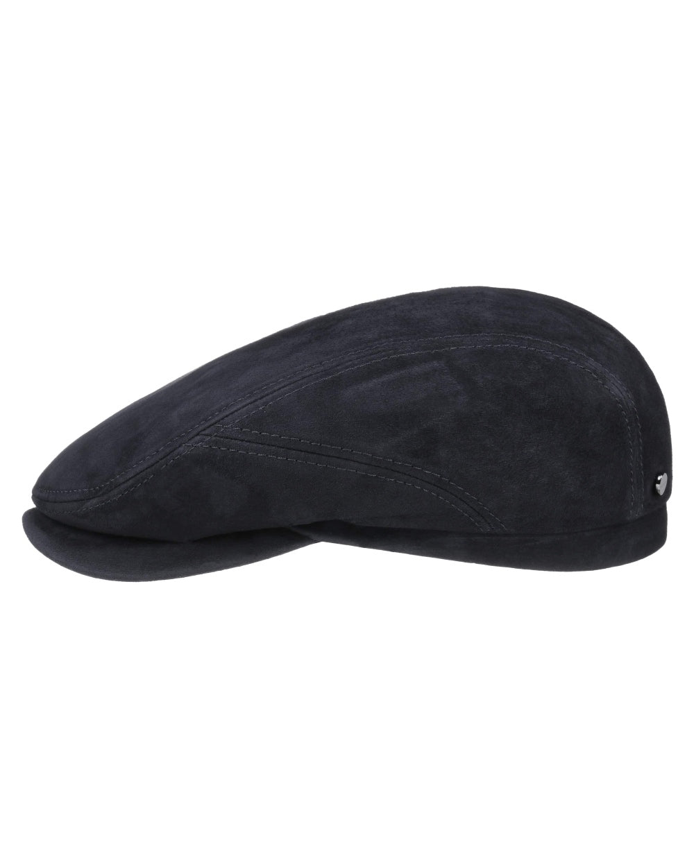 Dark Navy coloured Stetson Driver Goat Suede Cap on white background 
