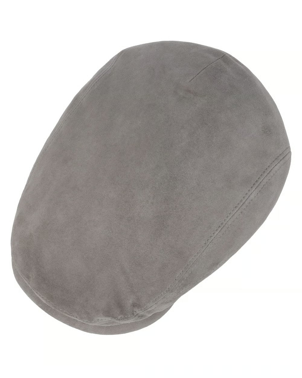 Silver coloured Stetson Driver Goat Suede Cap on white background 