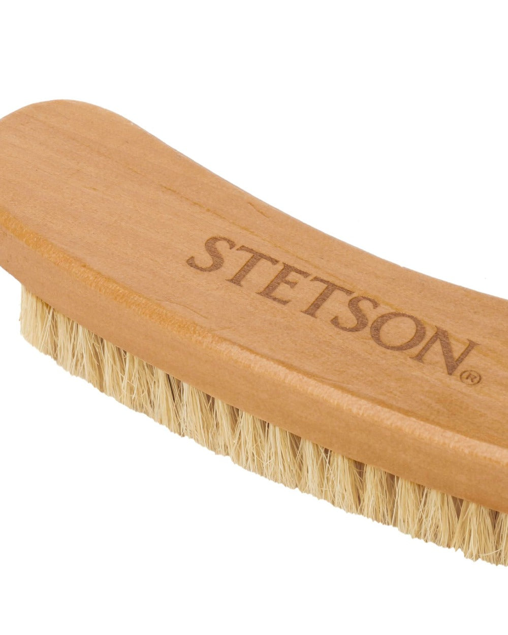 Beige coloured Stetson Hat Brush on white background 