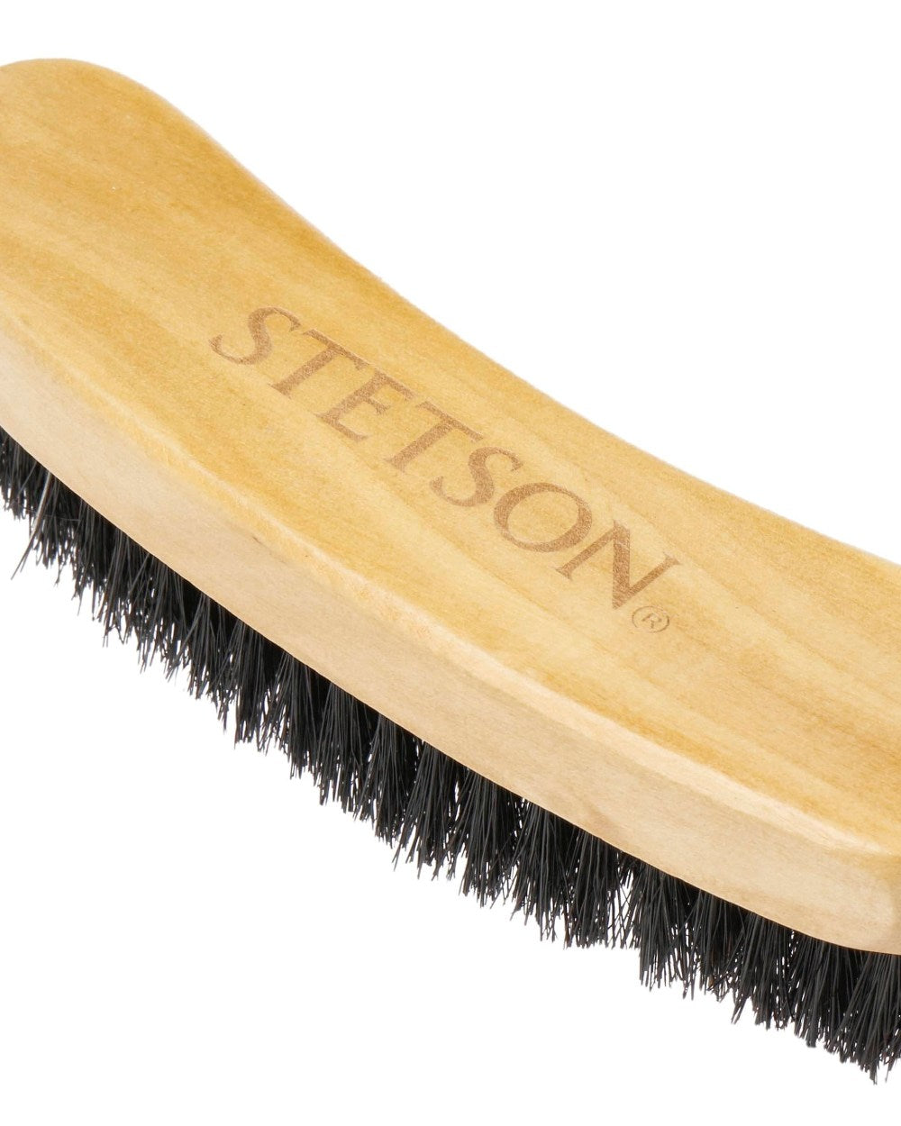 Black coloured Stetson Hat Brush on white background 