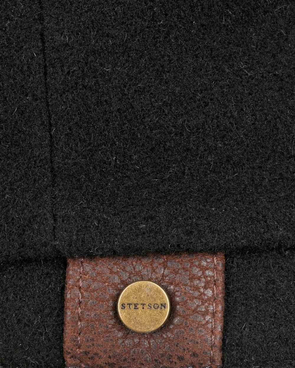Black coloured Stetson Hatteras Noir Cap on white background 