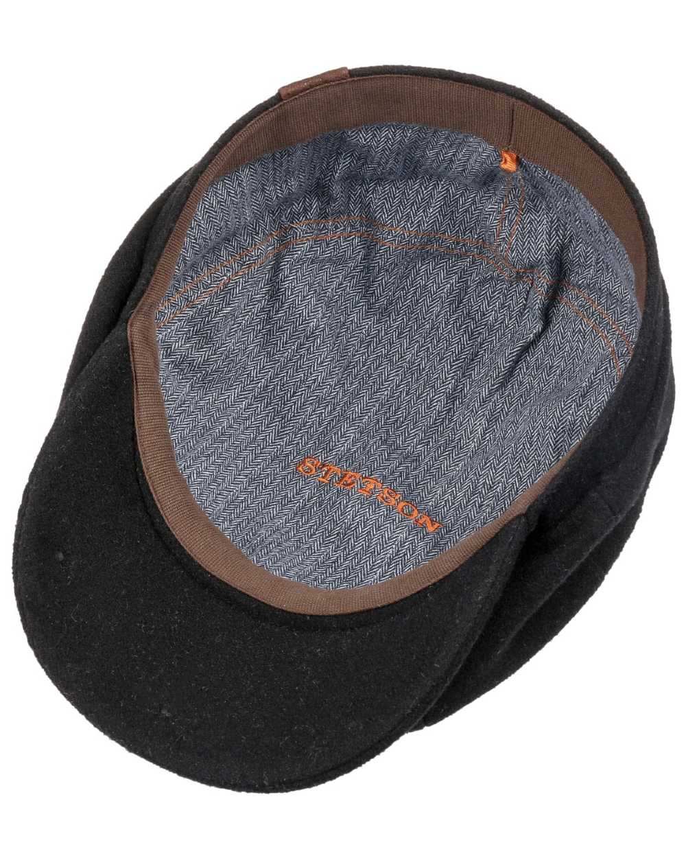 Black coloured Stetson Hatteras Noir Cap on white background 