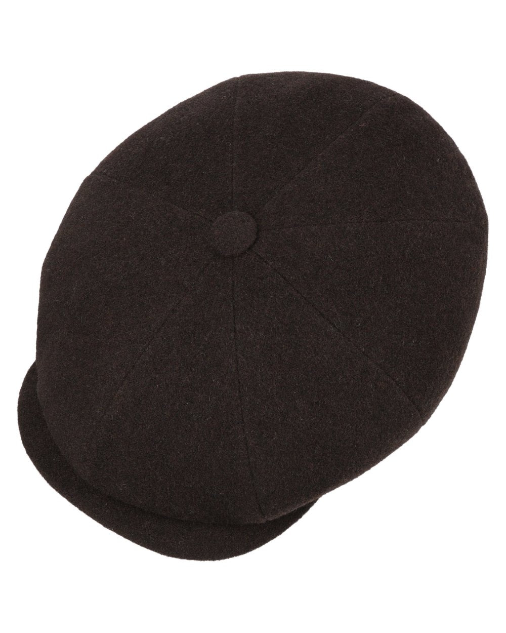 Brown coloured Stetson Hatteras Noir Cap on white background 