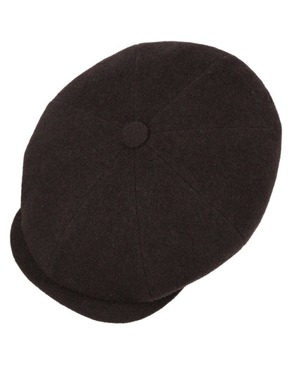 Brown coloured Stetson Hatteras Noir Cap on white background 