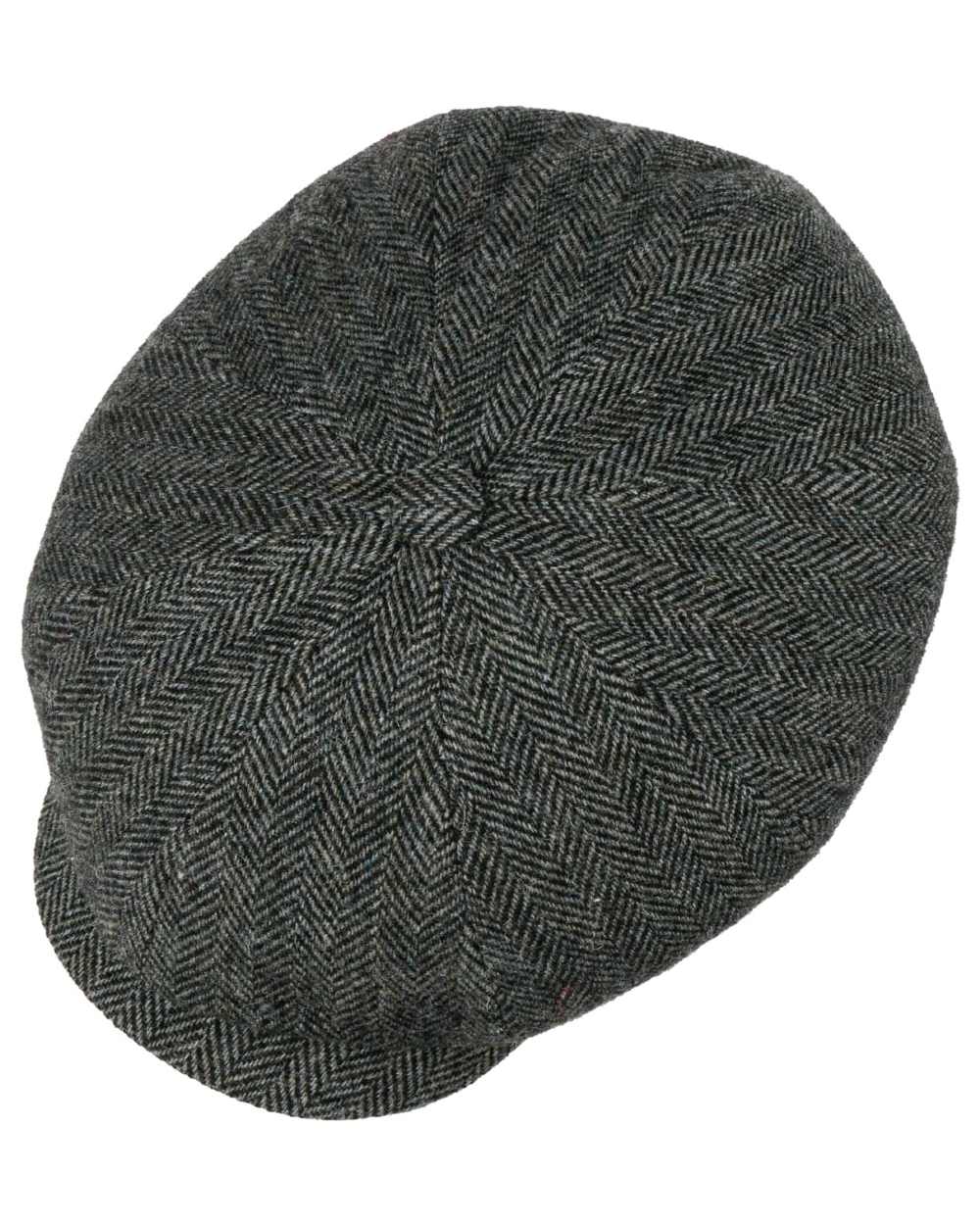 Moss Green Coloured Stetson Hatteras Classic Wool Flat Cap On A White Background 