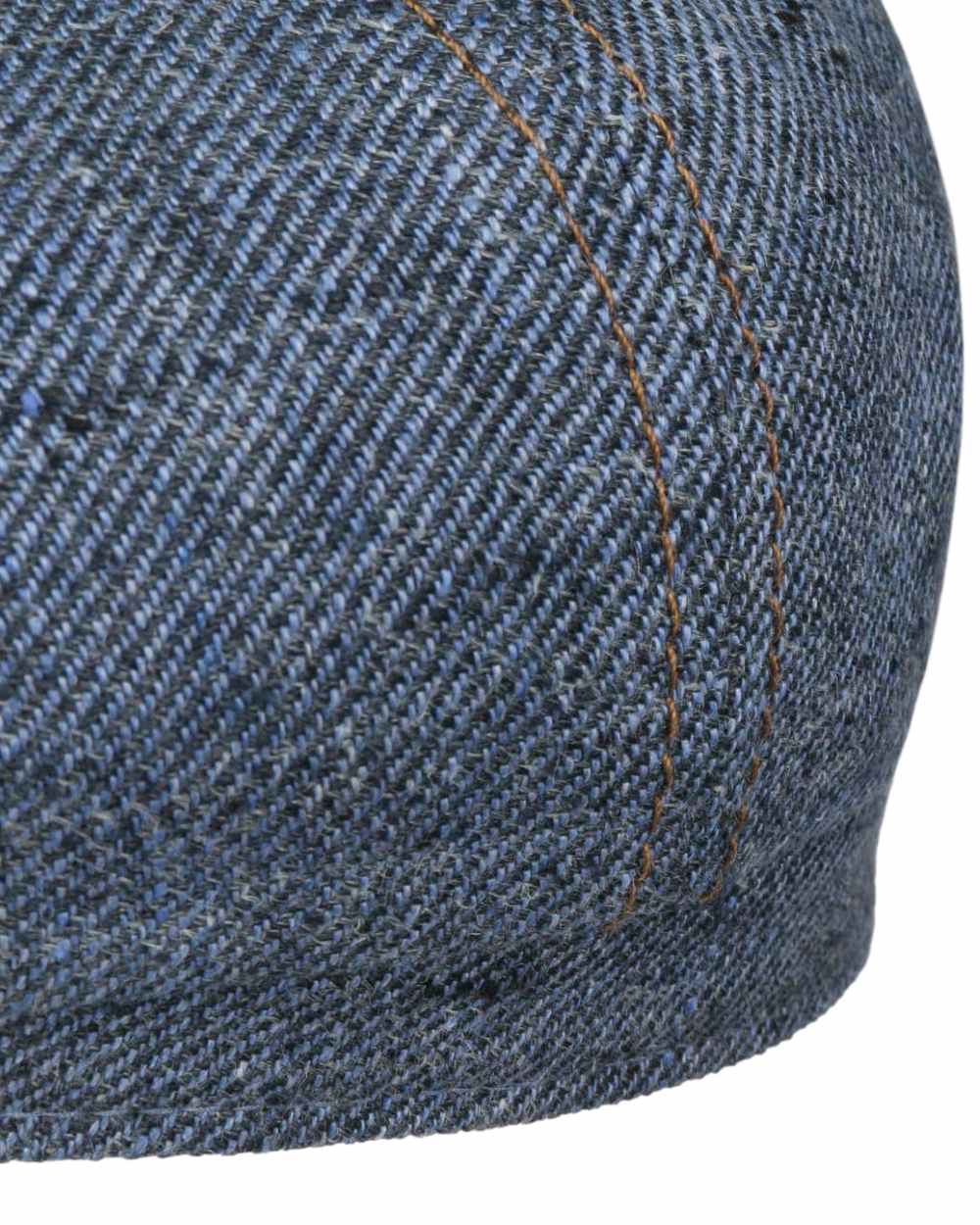 Denim Coloured Stetson Kelvey Flat Cap on white background 