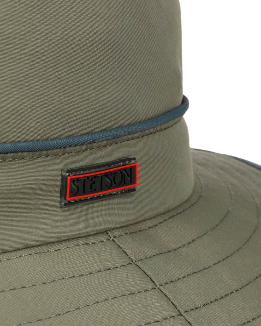 Olive Coloured Stetson Kettering Outdoor Hat on white background 