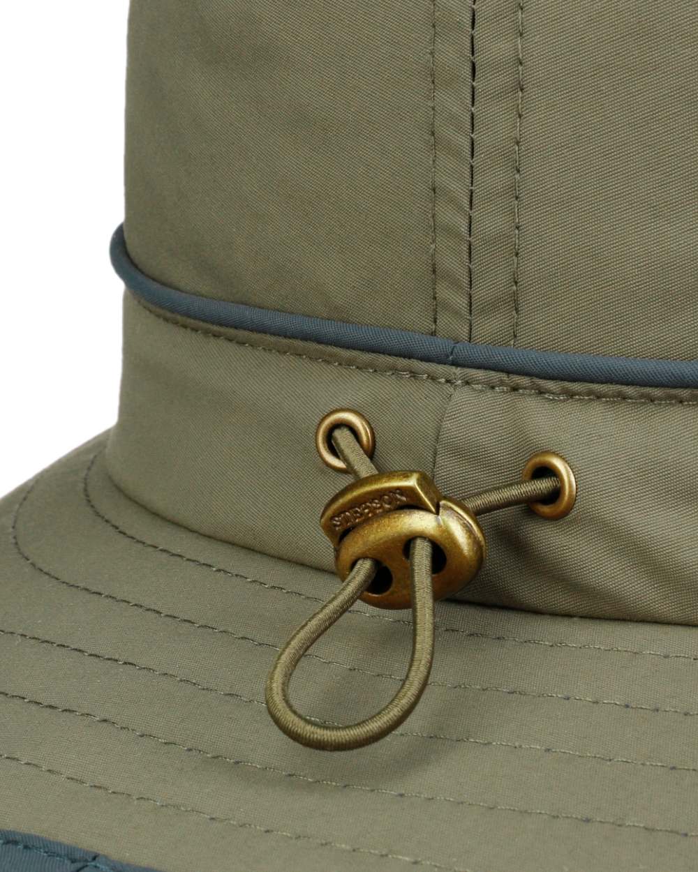 Olive Coloured Stetson Kettering Outdoor Hat on white background 
