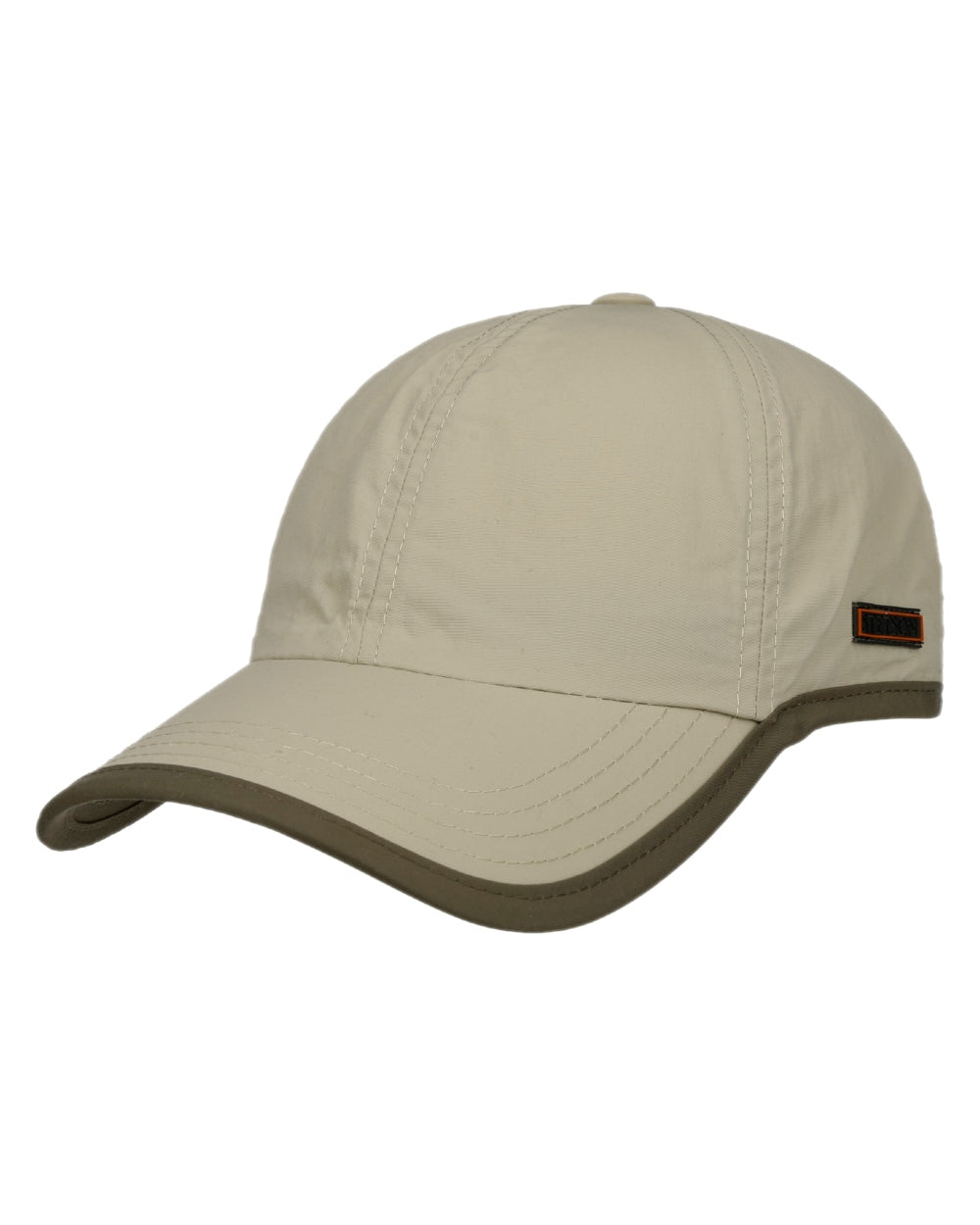 Beige Coloured Stetson Kitlock Outdoor Baseball Cap on white background 