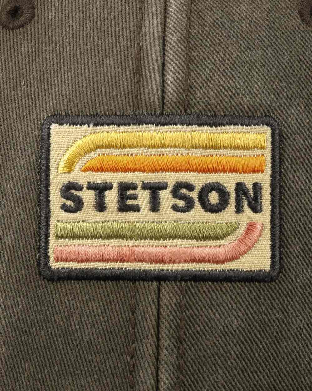 Brown Grey Coloured Stetson Lenloy Cotton Cap on white background 