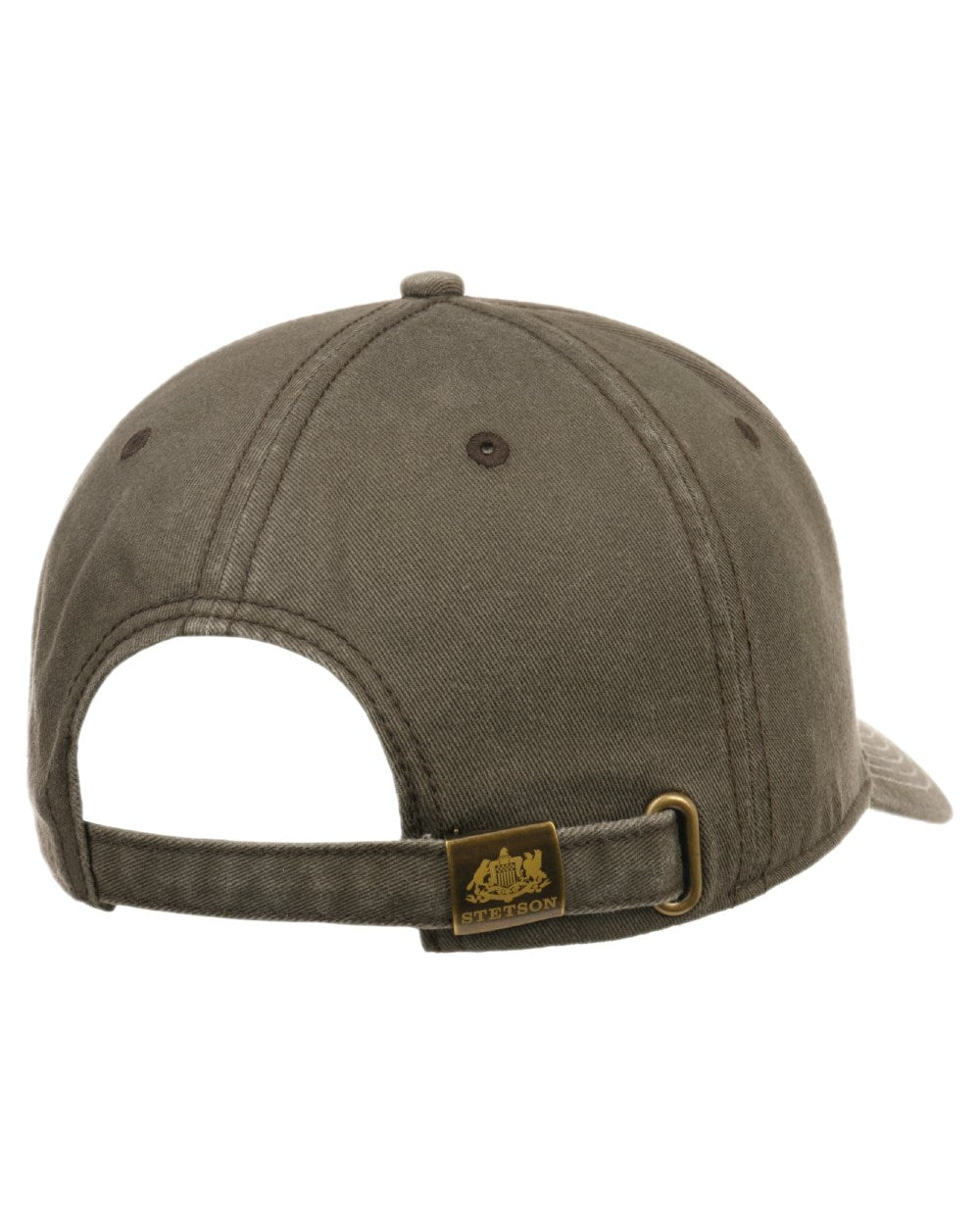 Brown Grey Coloured Stetson Lenloy Cotton Cap on white background 