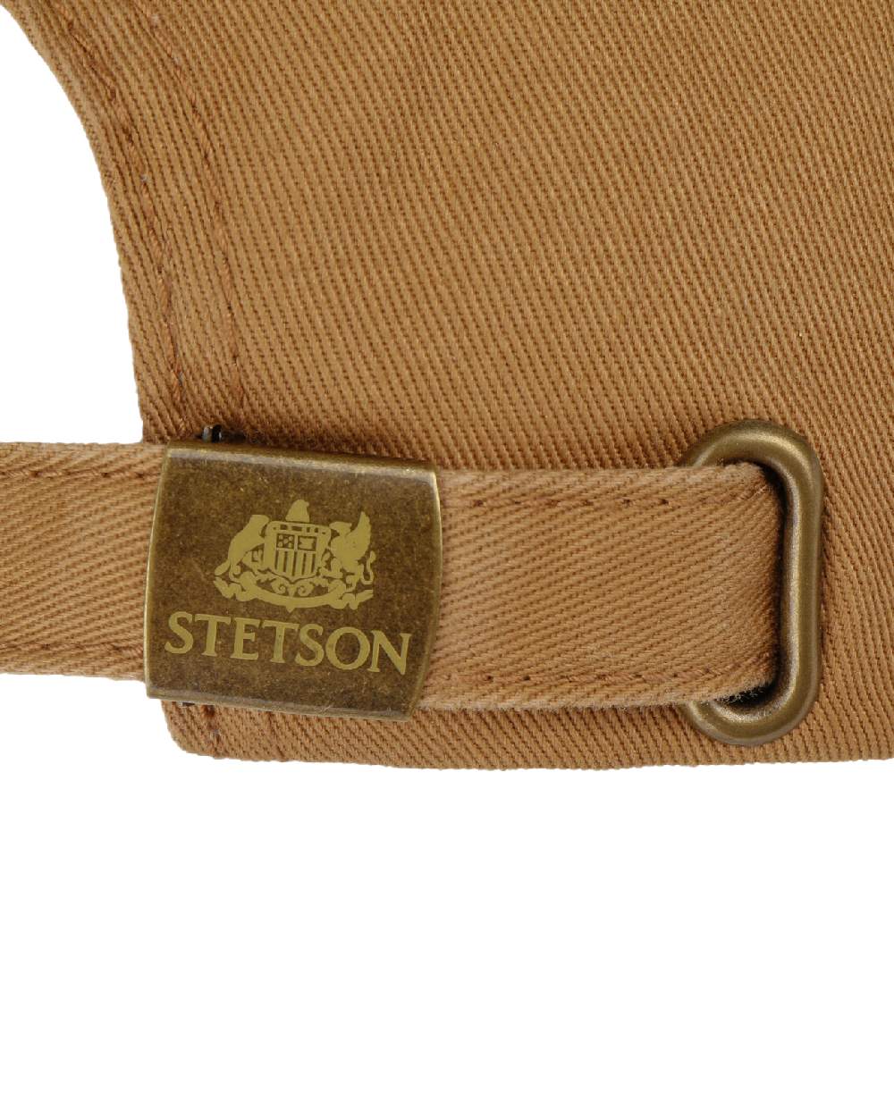 Camel Coloured Stetson Lenloy Cotton Cap on white background 