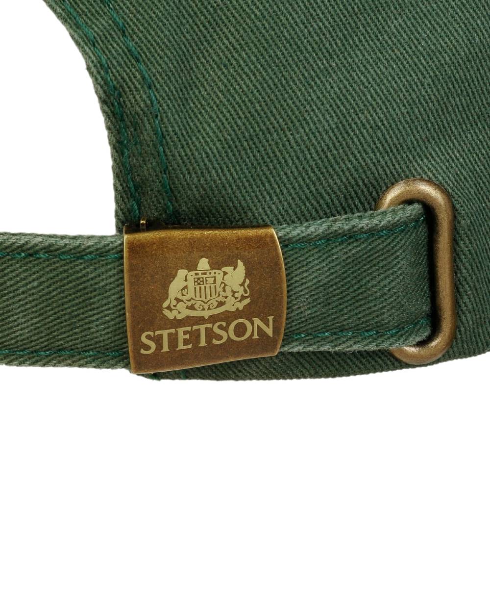 Dark Green Coloured Stetson Lenloy Cotton Cap on white background 