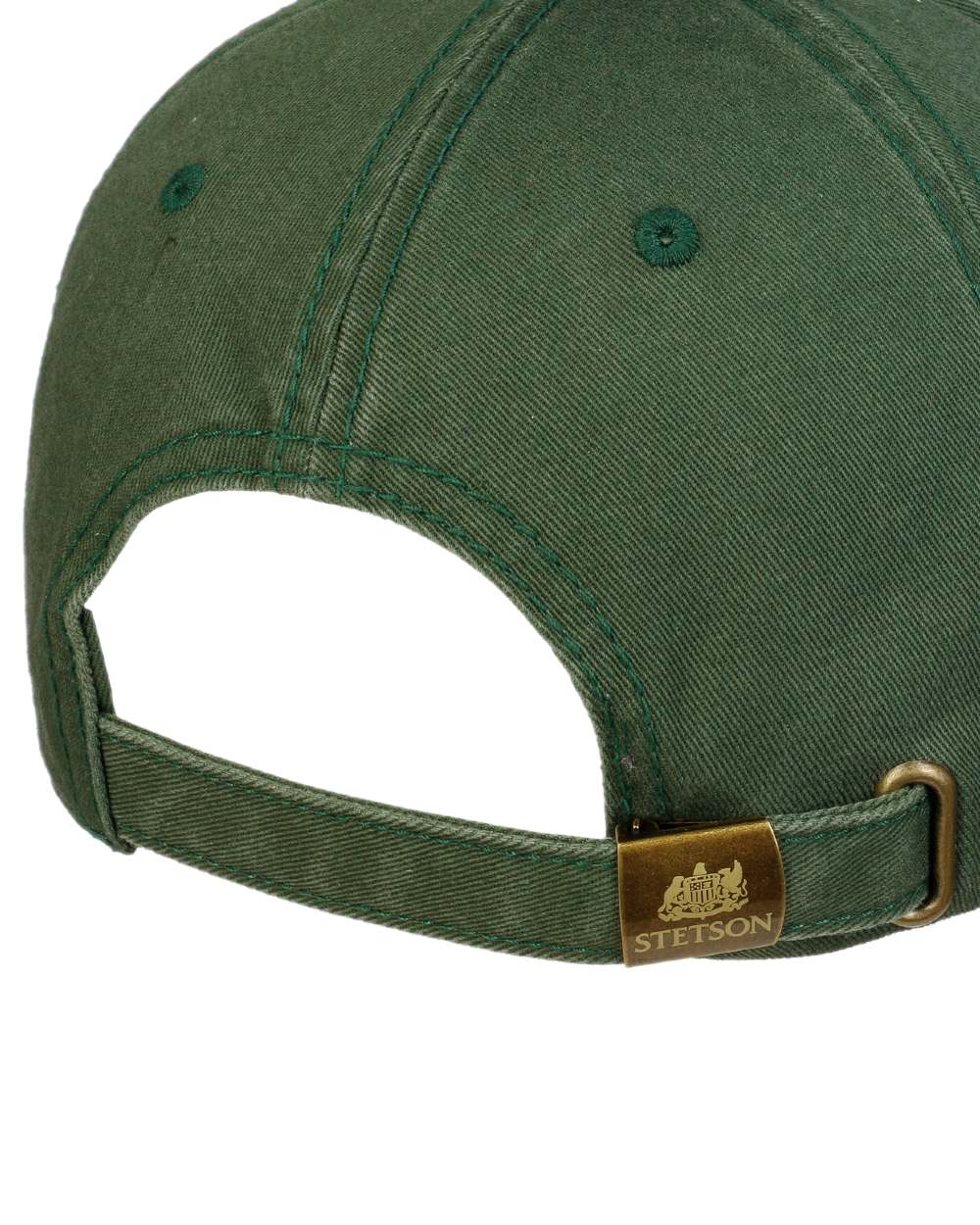 Dark Green Coloured Stetson Lenloy Cotton Cap on white background 