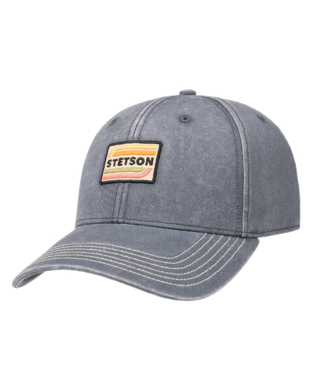 Grey Coloured Stetson Lenloy Cotton Cap on white background 