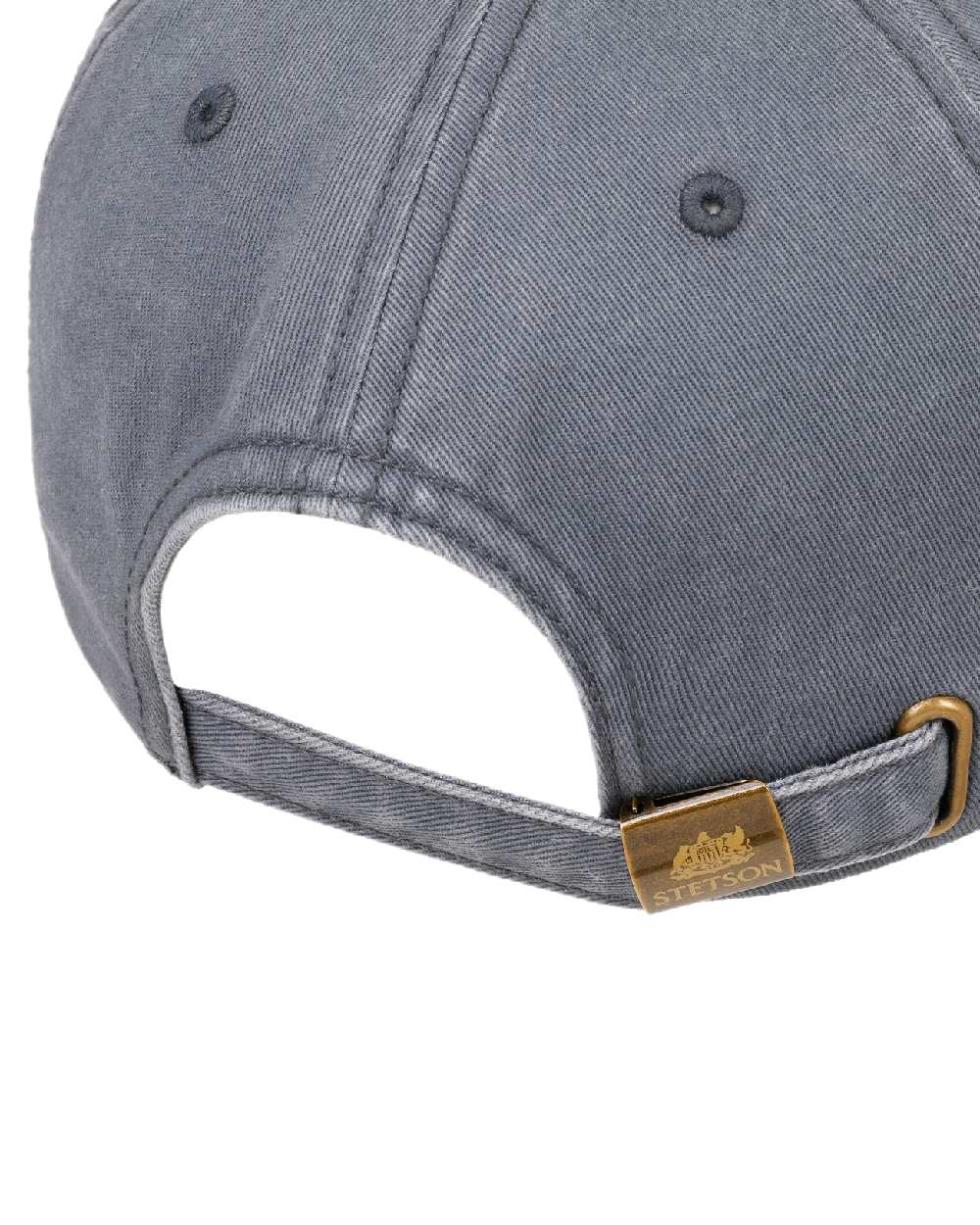 Grey Coloured Stetson Lenloy Cotton Cap on white background 