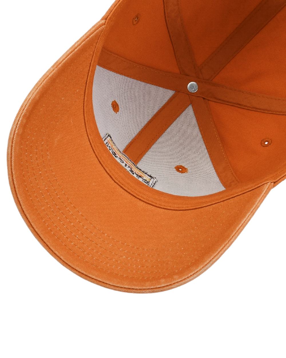 Terracotta Coloured Stetson Lenloy Cotton Cap on white background 
