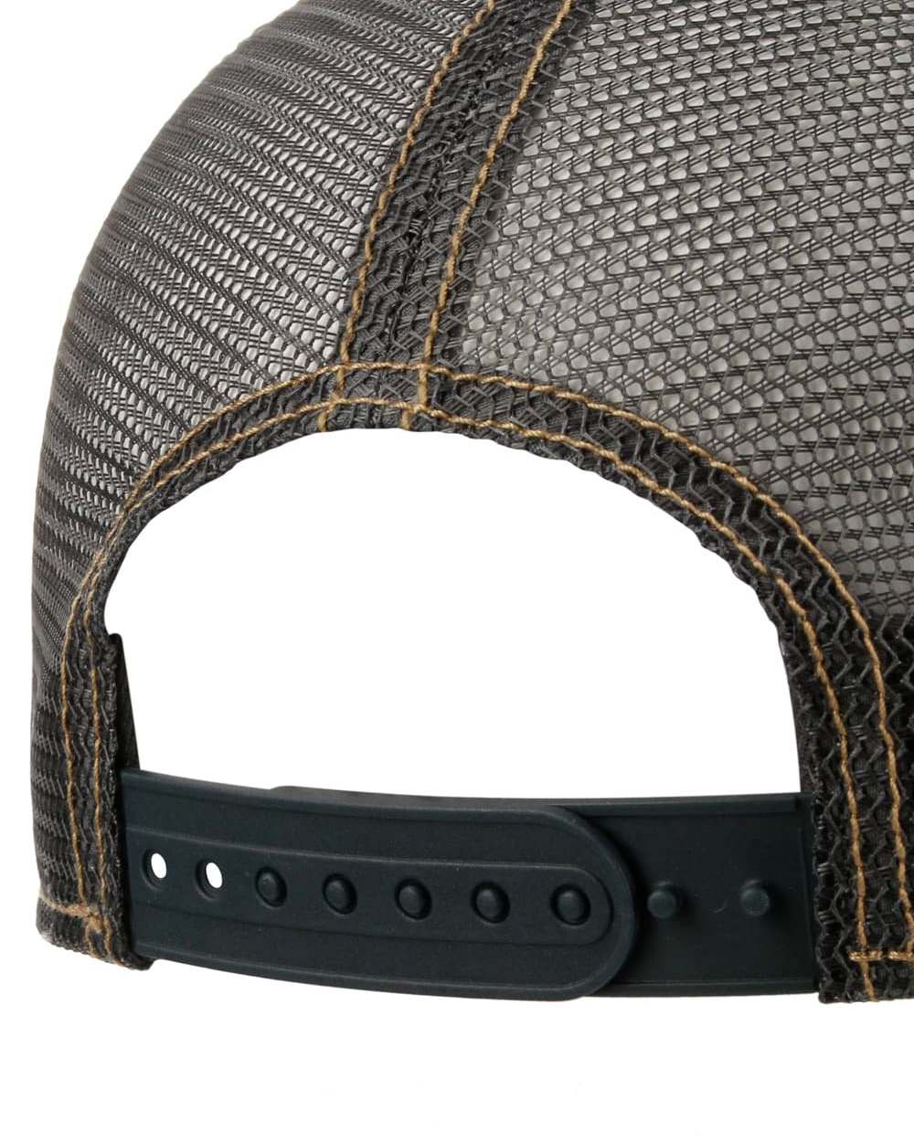 Navy Ochre coloured Stetson Muscle Car 75 Trucker Cap on white background 
