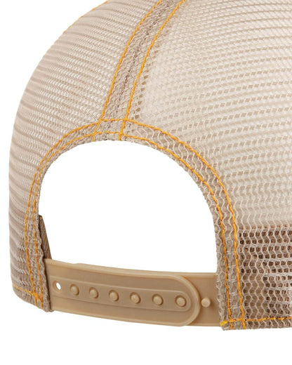 Green Beige coloured Stetson Muscle Car Heritage Trucker Cap on white background 