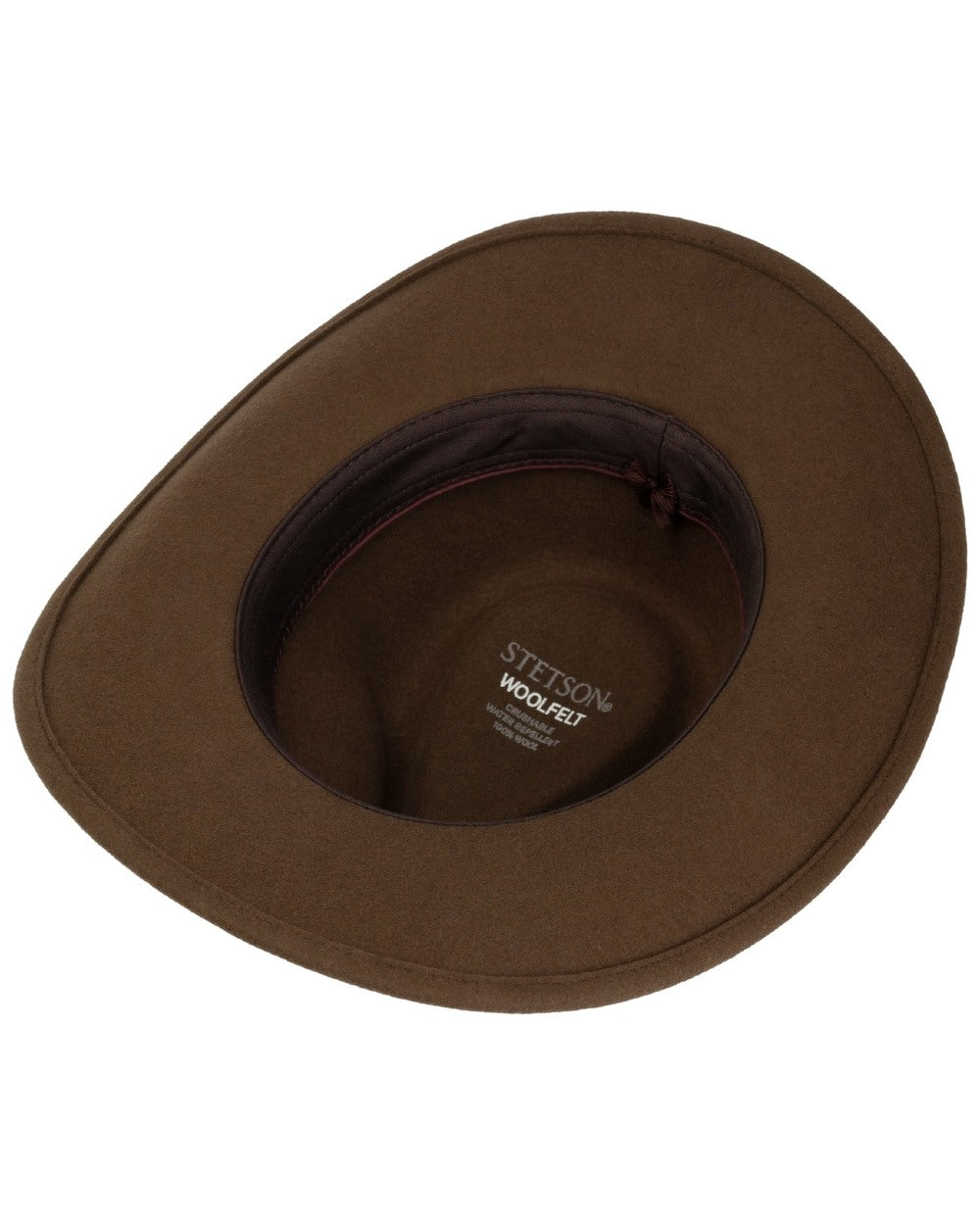 Hazel coloured Stetson Norbeck Western Wool Hat on white background 