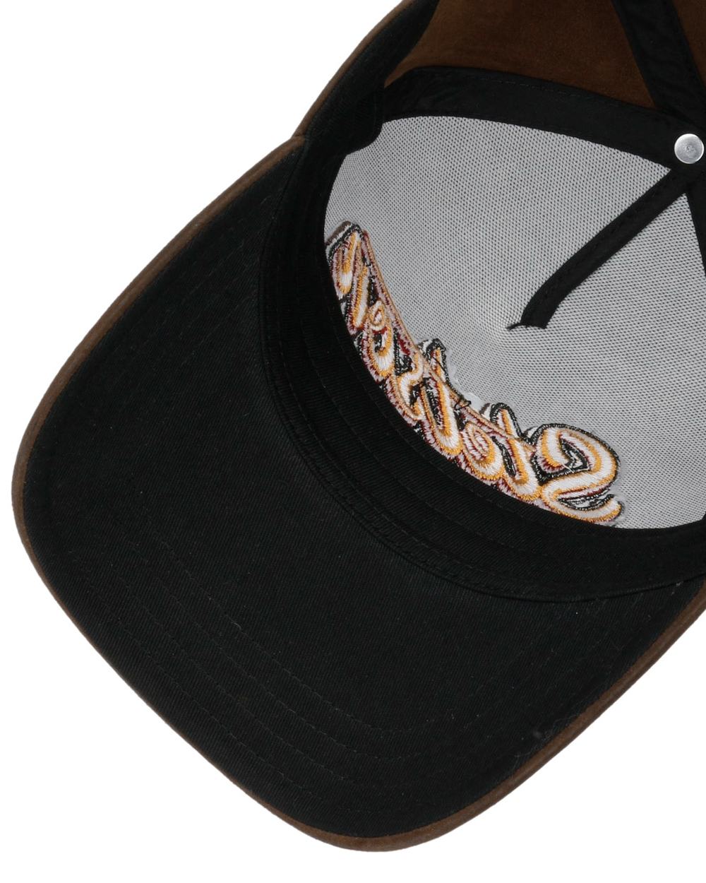 Mud coloured Stetson Oily Goat Suede Cap on white background 