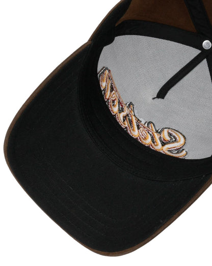 Mud coloured Stetson Oily Goat Suede Cap on white background 