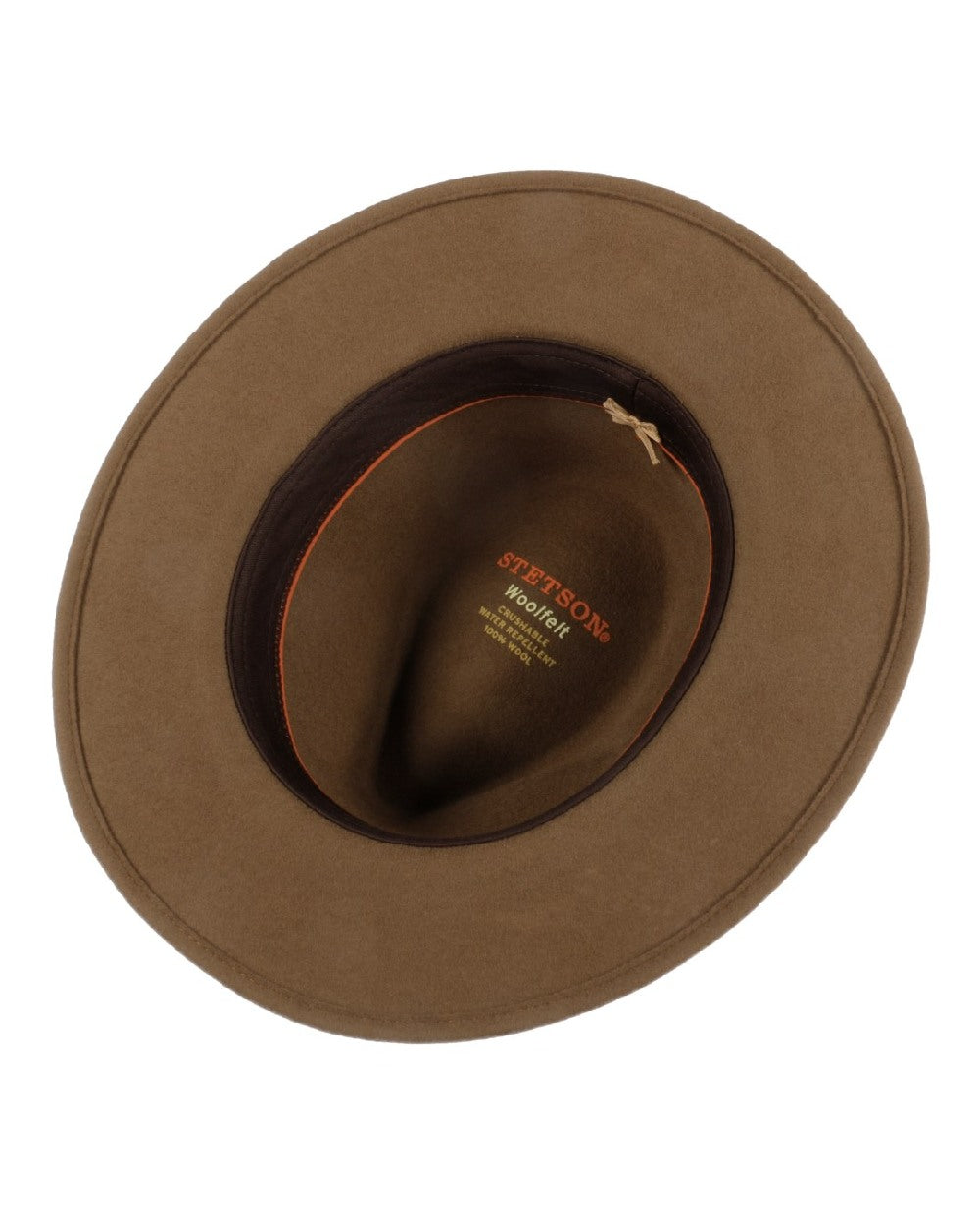 Dark Beige Coloured Stetson Rantoul Traveller Hat On A White Background 