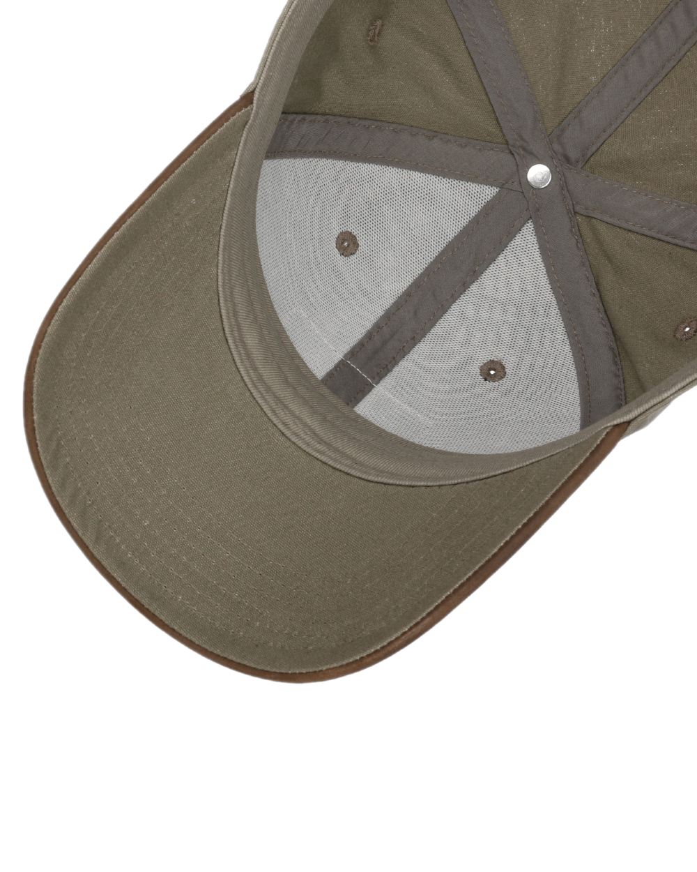 Brown Khaki Coloured Stetson Rustic Cap with UV Protection on white background 