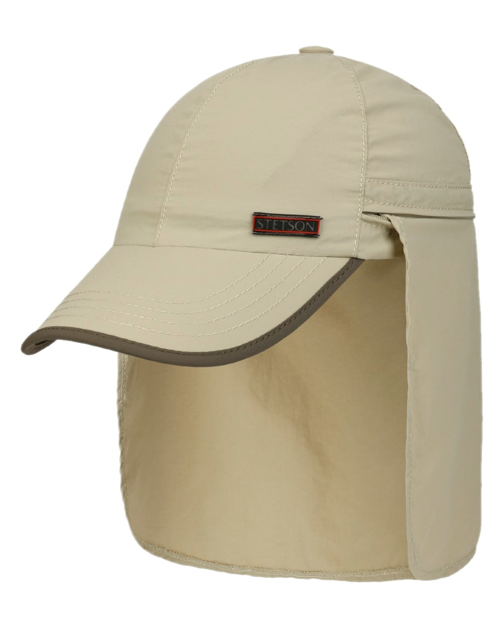 Beige Coloured Stetson Sanibel Outdoor Baseball Cap on white background 