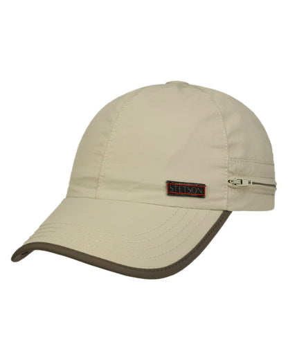Beige Coloured Stetson Sanibel Outdoor Baseball Cap on white background 