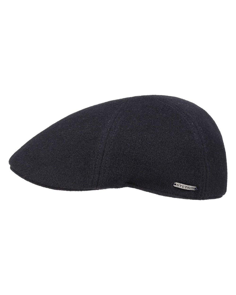 Navy coloured Stetson Texas Wool Gatsby Cap on white background 