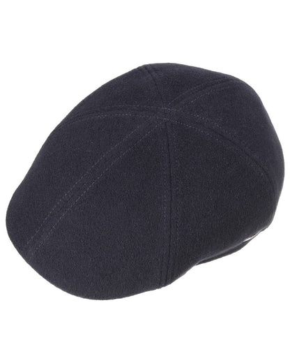 Navy coloured Stetson Texas Wool Gatsby Cap on white background 