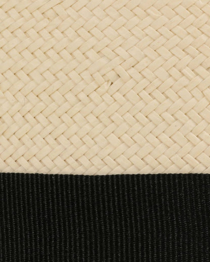 Bleached coloured Stetson Tokeen Toyo Traveller Straw Hat on white background 