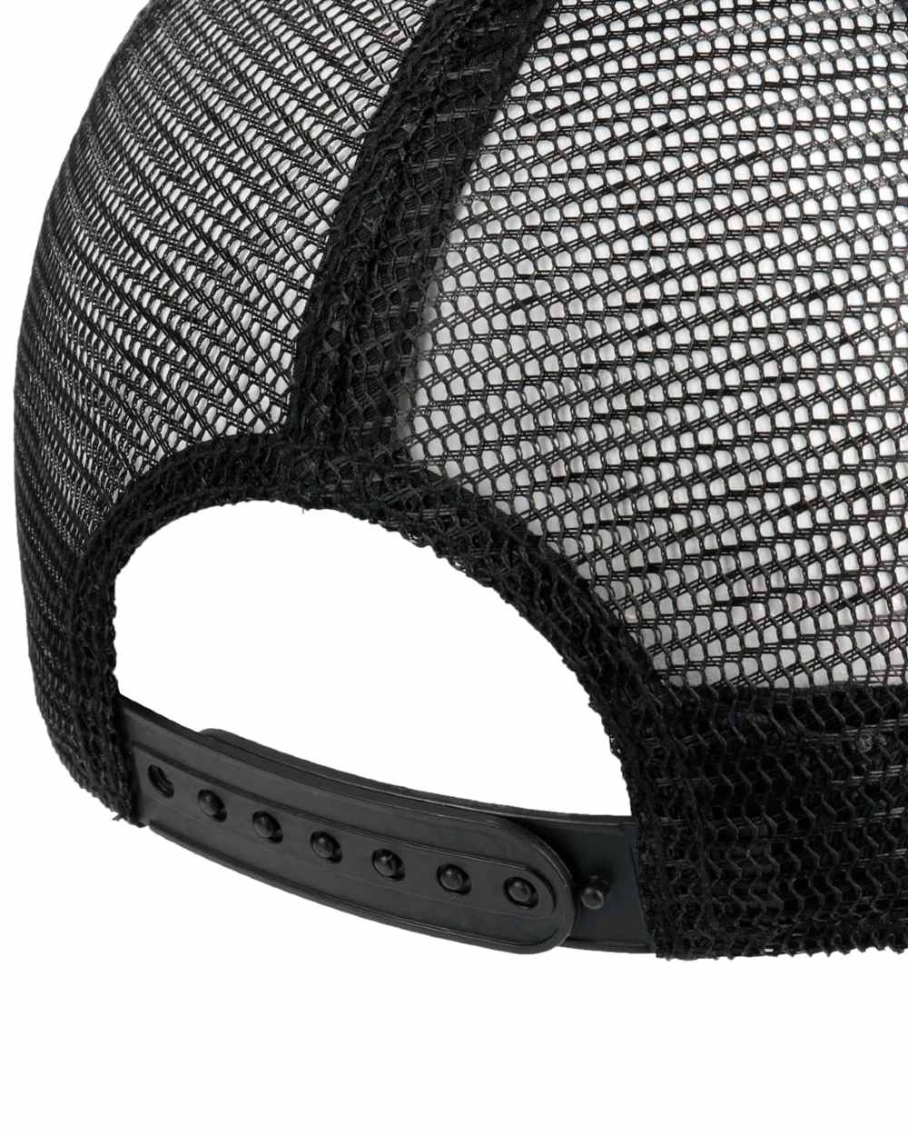 Black coloured Stetson Wild Ones Trucker Cap on white background 