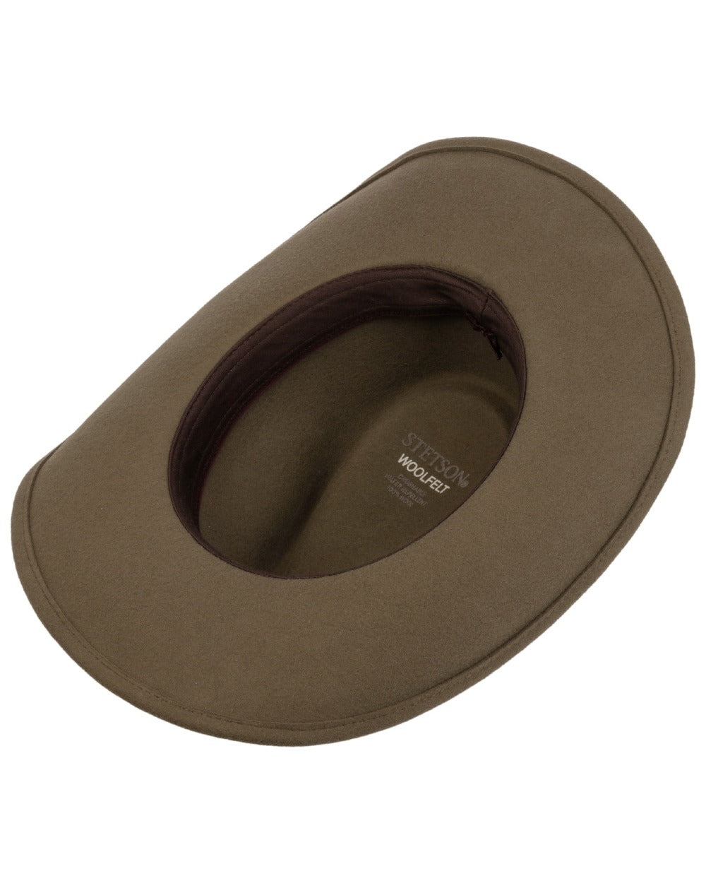 Deep Taupe coloured Stetson Woolfelt Western Hat on white background 